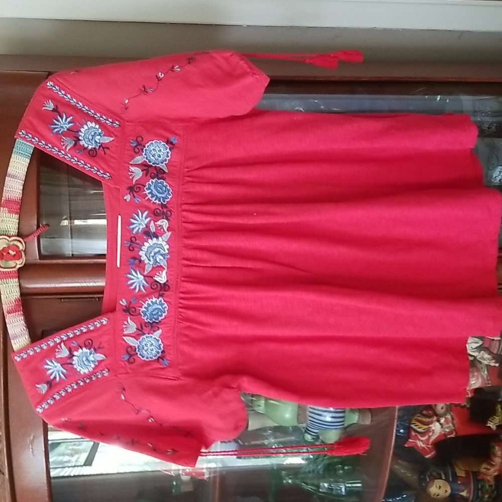 Red Boho top 3/$30